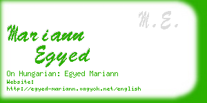 mariann egyed business card